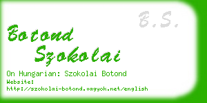 botond szokolai business card